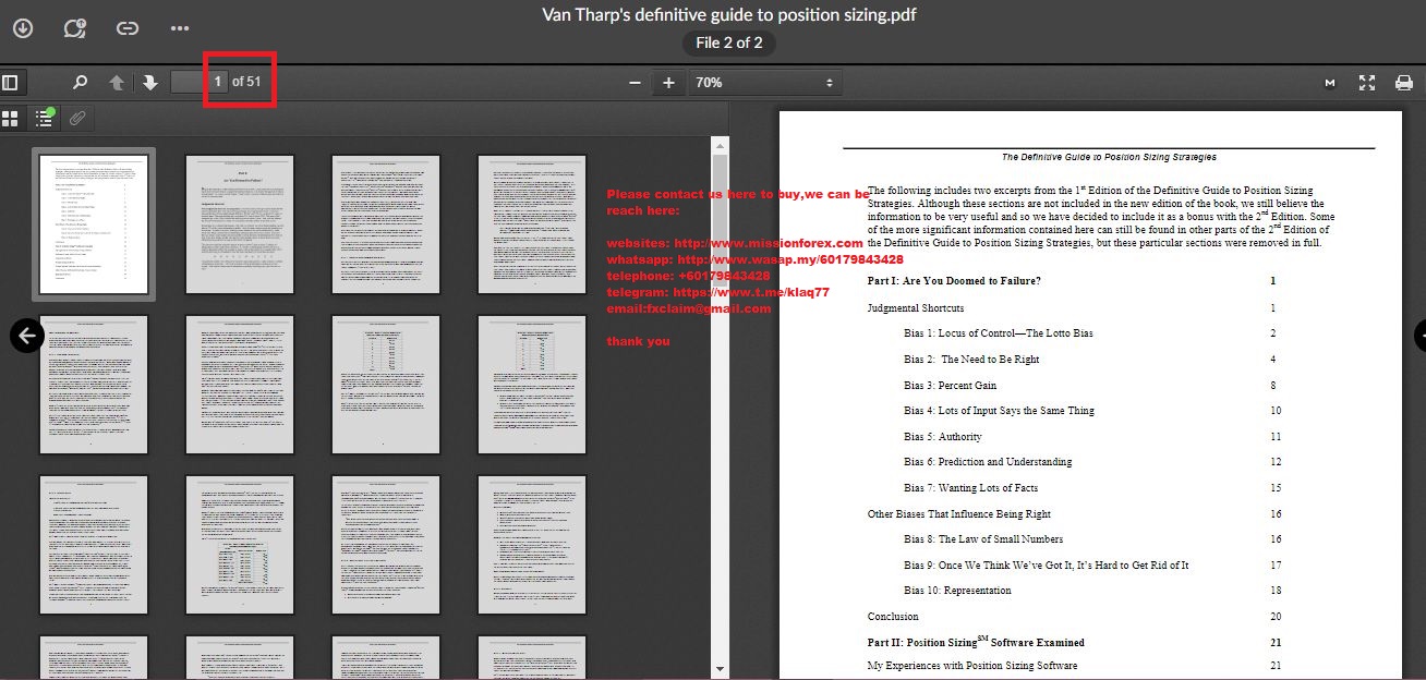 Van Tharp Position Sizing Workshop Nexgen Learning T3 (Total size: 1.23 GB Contains: 4 folders 36 files)